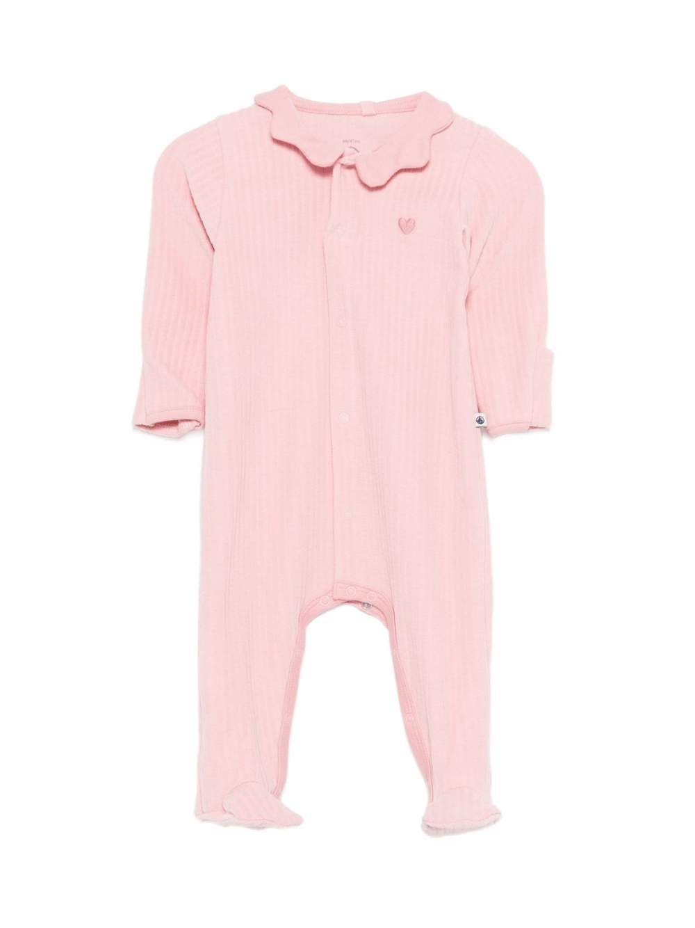 Tutina per neonata Petit Bateau rosa con design a coste - Rubino Kids