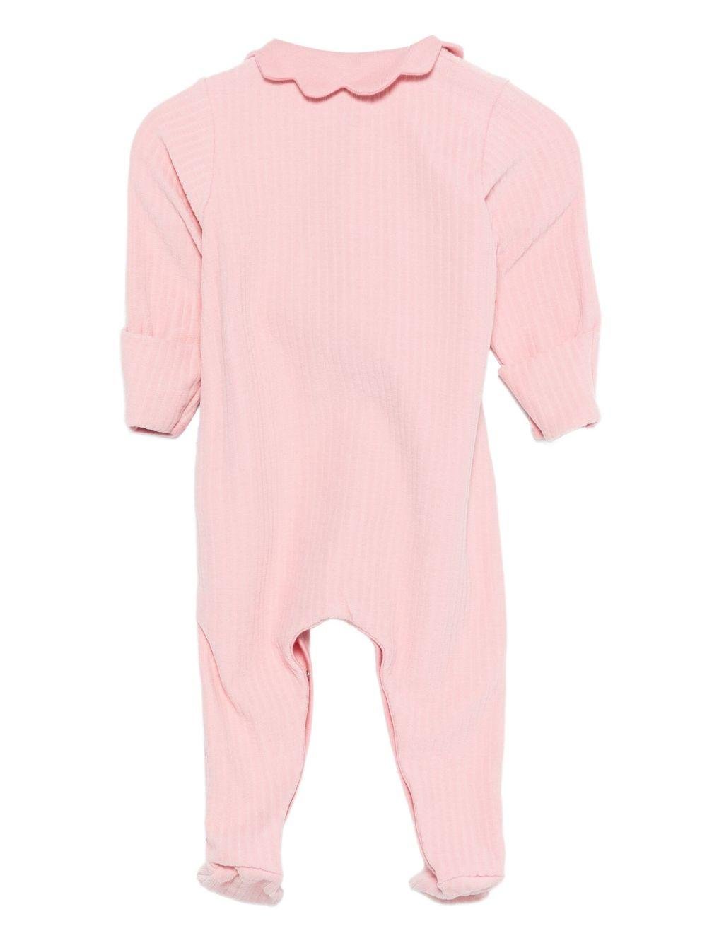 Tutina per neonata Petit Bateau rosa con design a coste - Rubino Kids