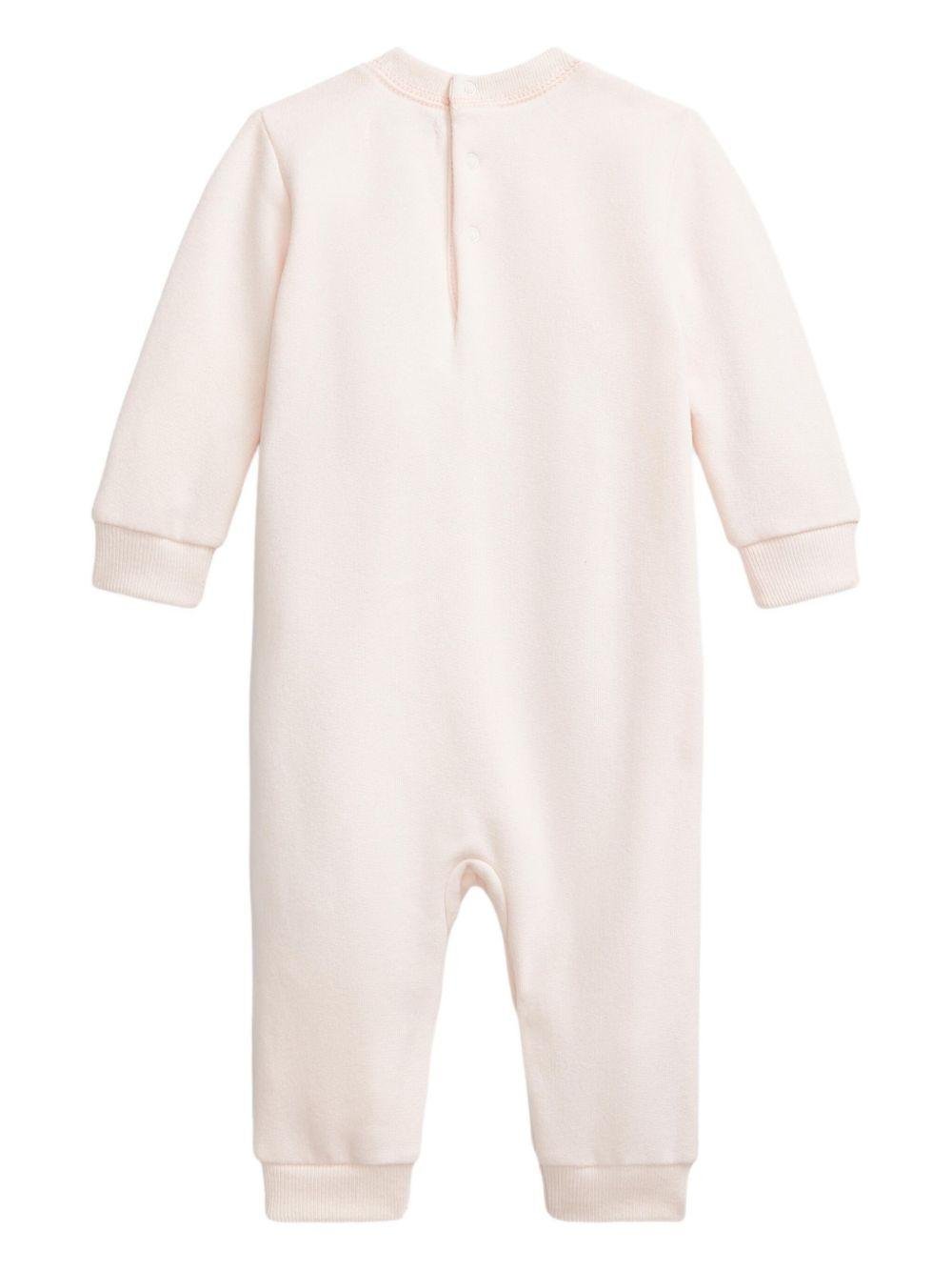 Tutina per neonata POLO RALPH LAUREN KIDS rosa con stampa Polo Bear - Rubino Kids