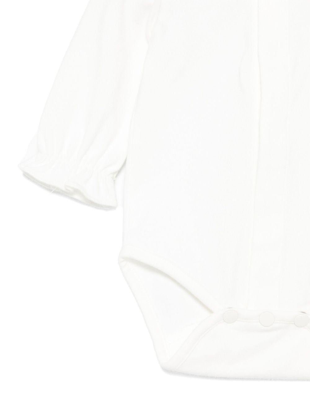 Tutina per neonata Tartine Et Chocolat bianca con colletto con ruches - Rubino Kids