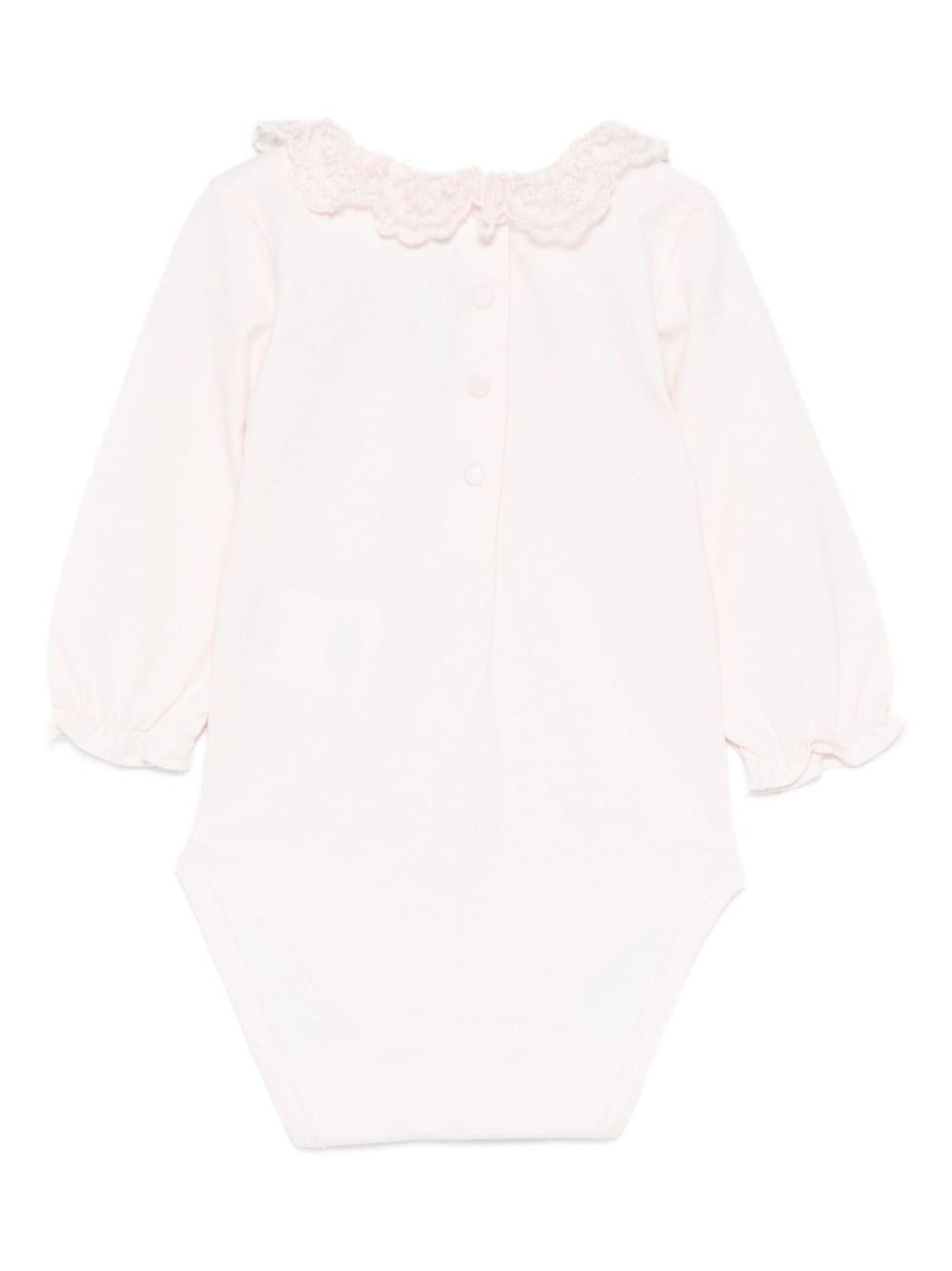 Tutina per neonata Tartine Et Chocolate rosa con colletto in pizzo - Rubino Kids