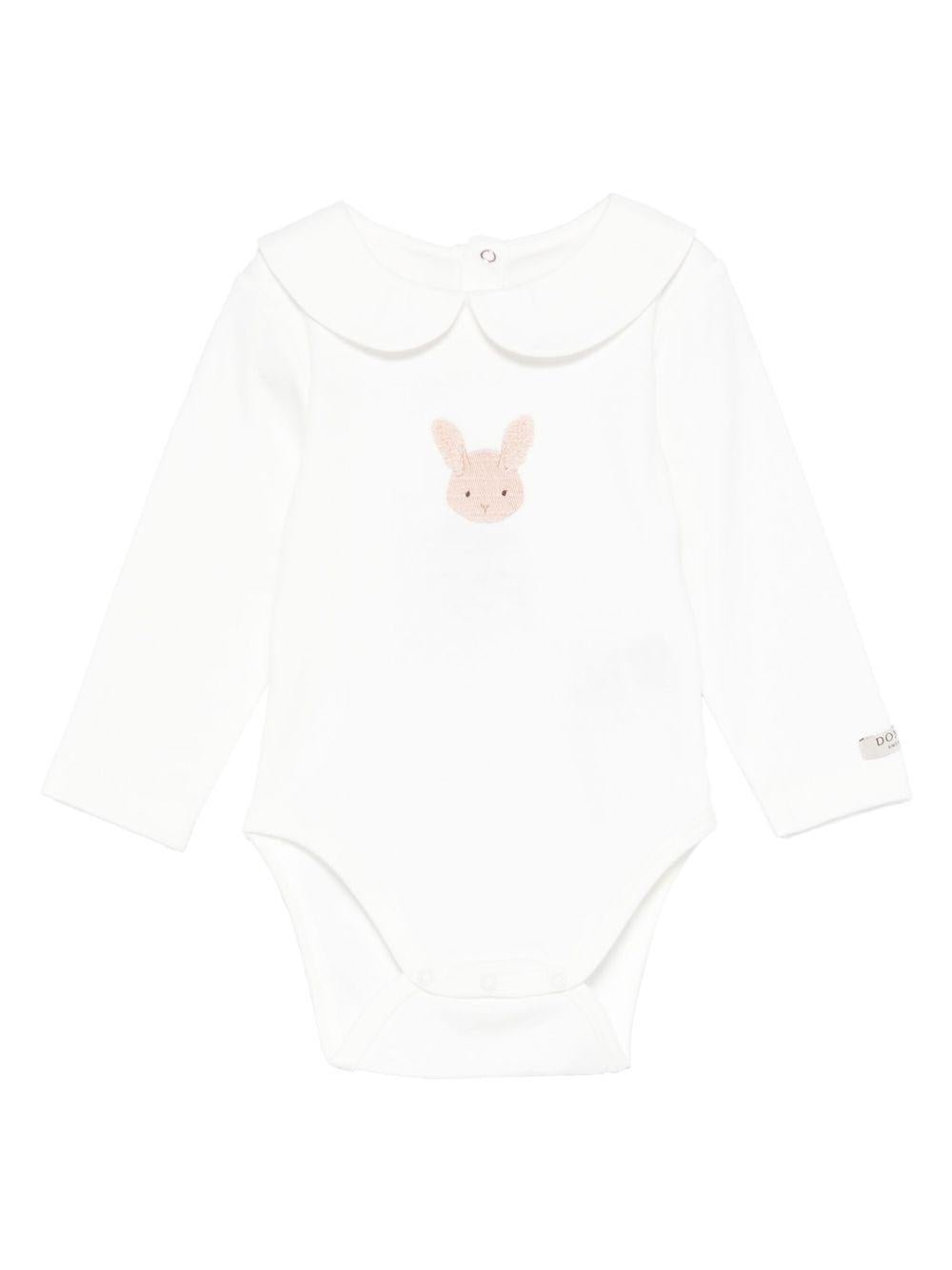 Tutina per neonati Donsje bianca con colletto alla Peter Pan - Rubino Kids