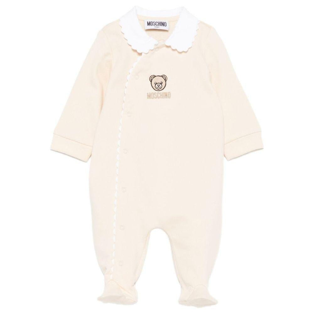 Tutina per neonati Moschino Kids beige con ricamo Teddy Bear - Rubino Kids