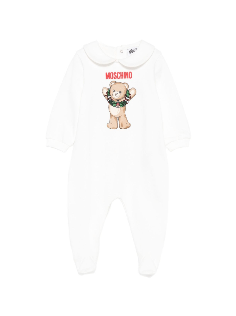 Tutina per neonati Moschino Kids bianca con orsacchiotto - Rubino Kids