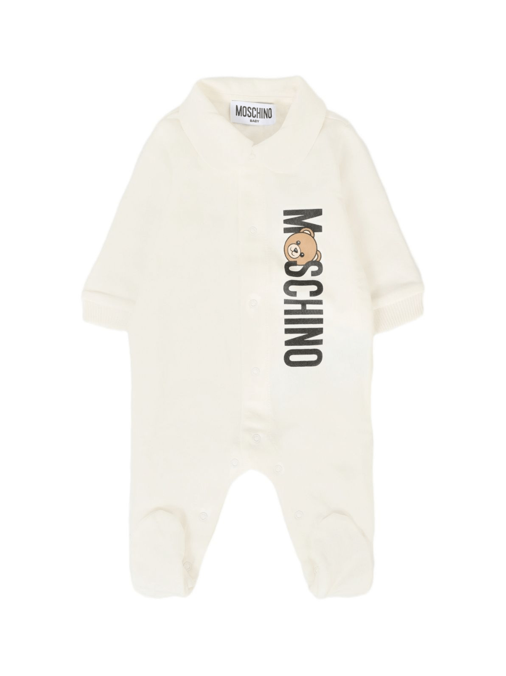 Tutina per neonati Moschino Kids bianca con stampa orsetto - Rubino Kids