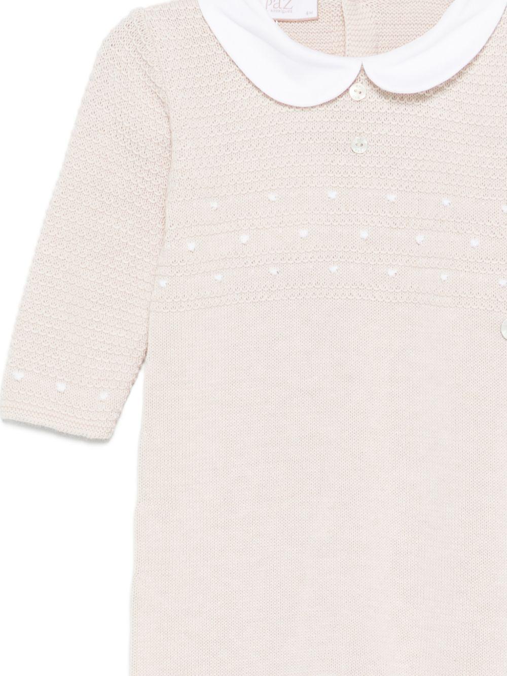 Tutina per neonati Paz Rodriguez beige con motivo a pois - Rubino Kids