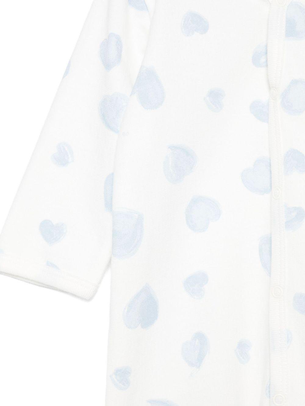 Tutina per neonati Petit Bateau bianca con fantasia a cuore - Rubino Kids