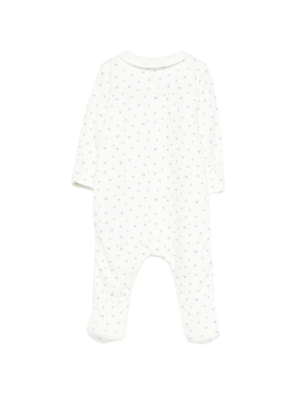 Tutina per neonati Petit Bateau bianca con stampa a cuori - Rubino Kids
