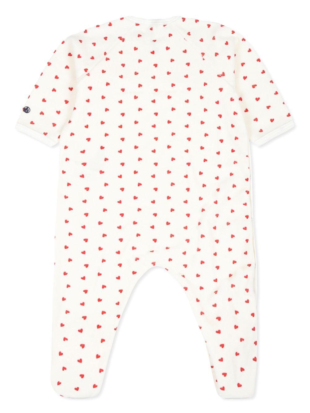 Tutina per neonati Petit Bateau bianca con stampa - Rubino Kids