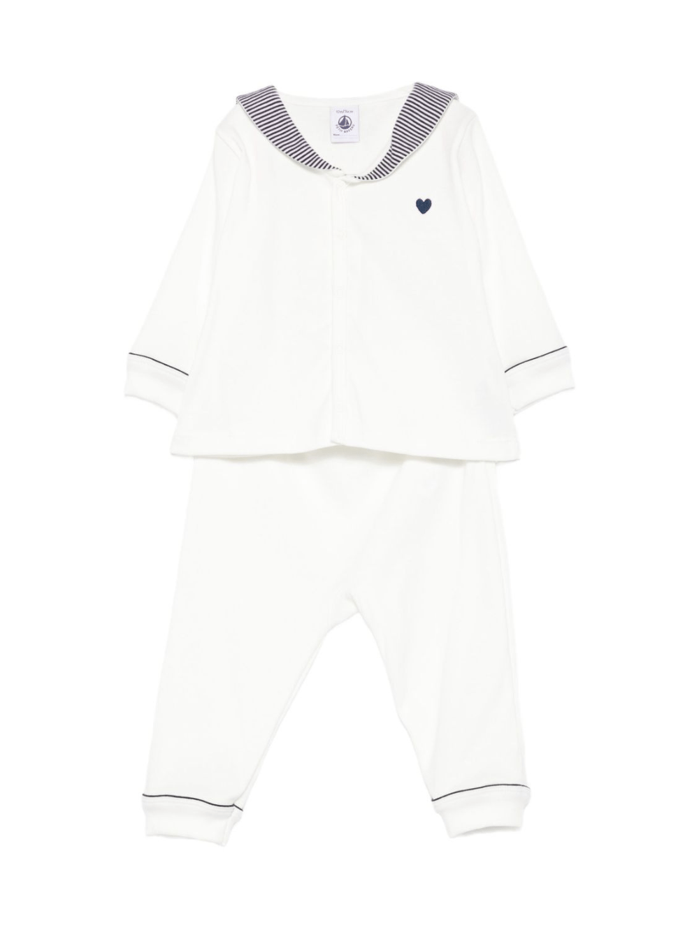 Tutina per neonati Petit Bateau bianca con taglio dritto - Rubino Kids