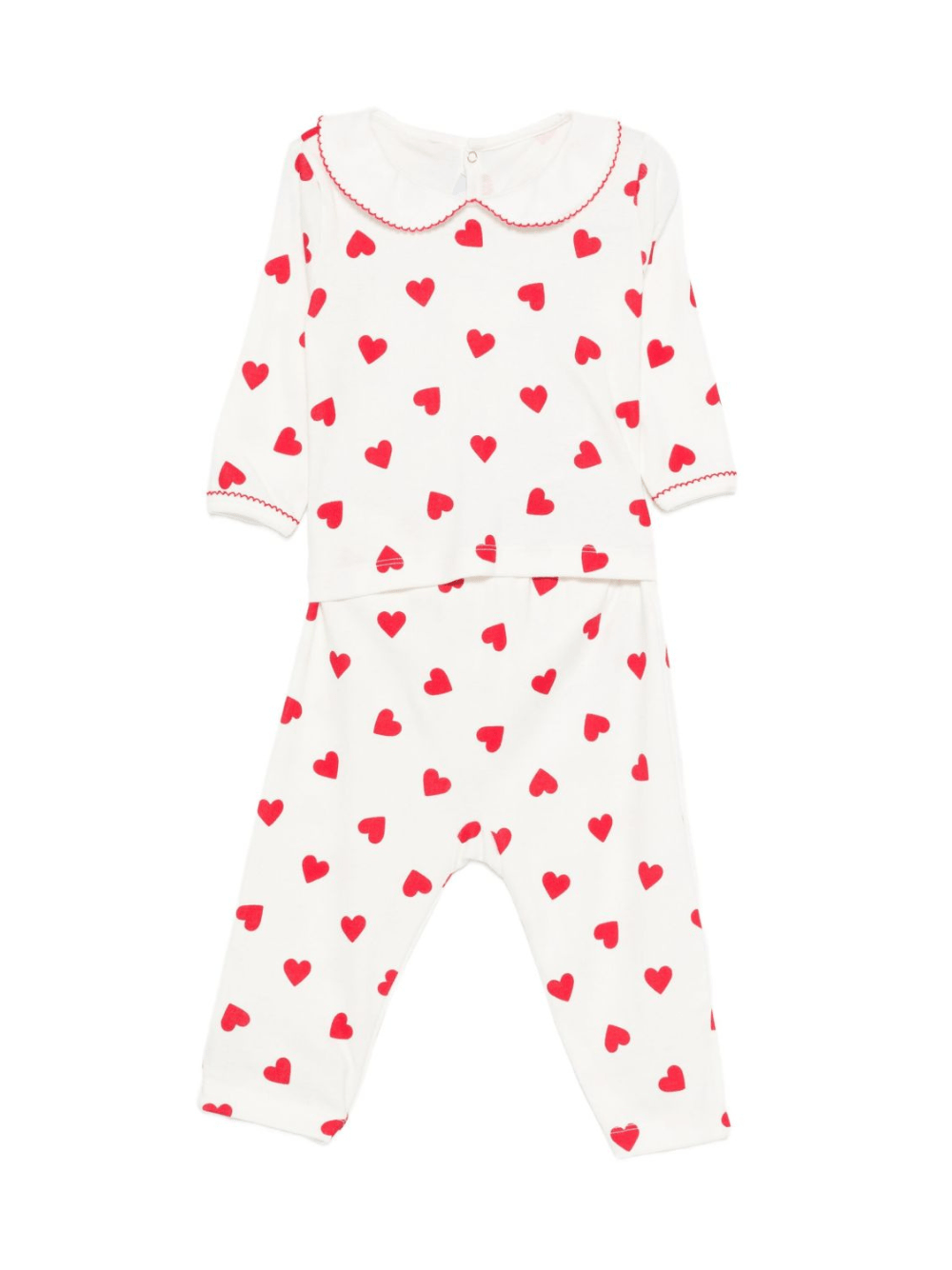 Tutina per neonati Petit Bateu bianca con stampa con cuore - Rubino Kids