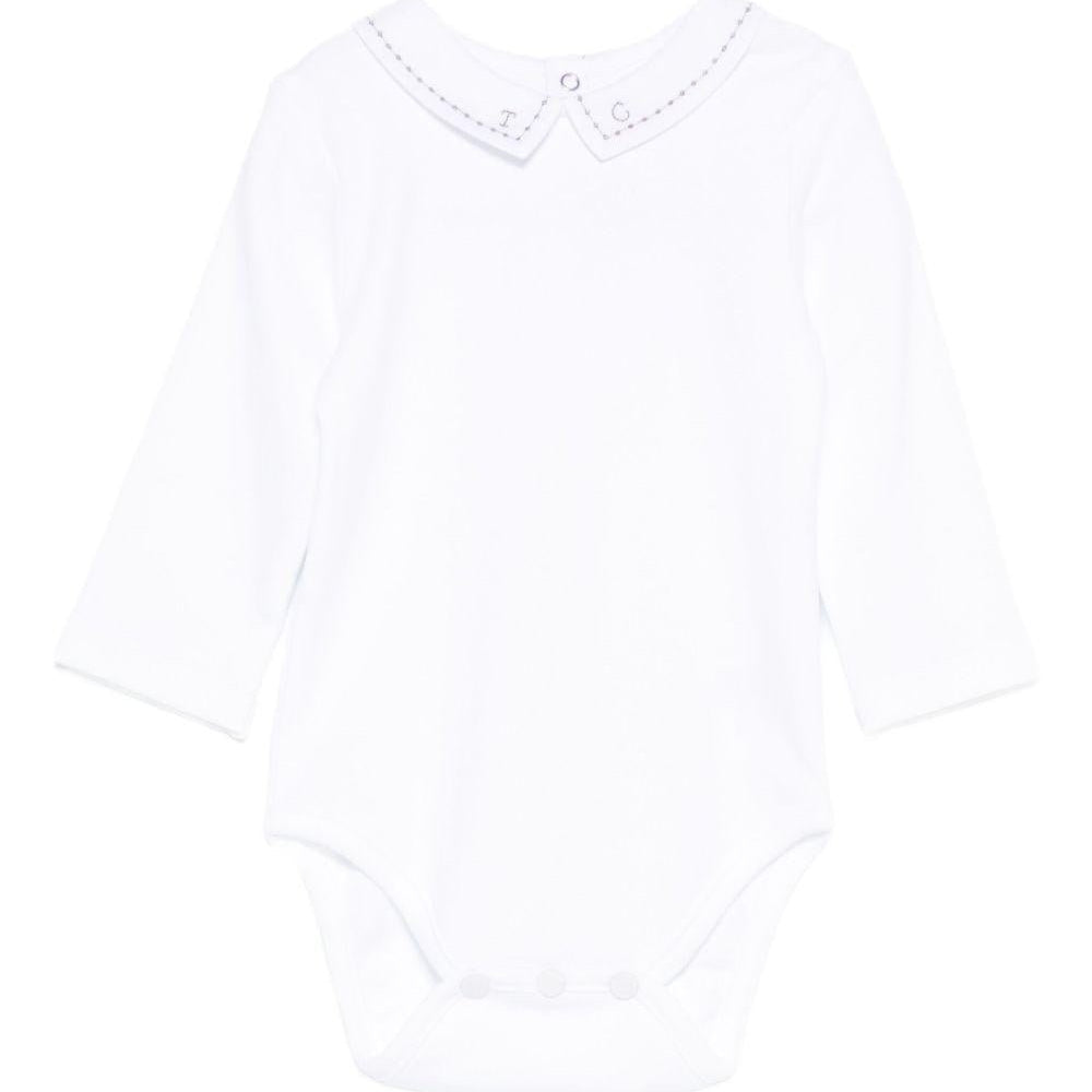 Tutina per neonati Tartine Et Chocolat bianca con colletto alla Peter Pan - Rubino Kids