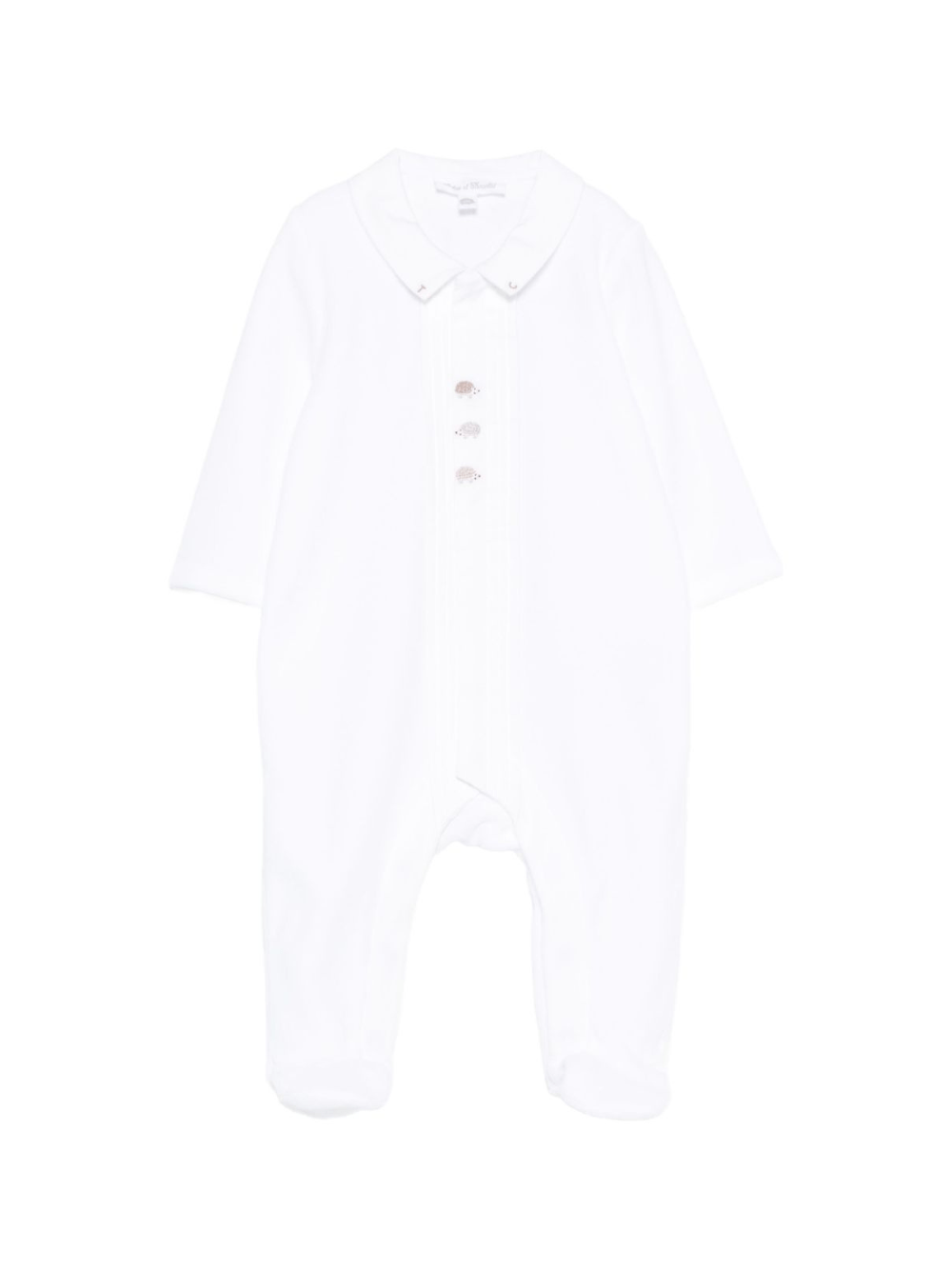 Tutina per neonati Tartine Et Chocolate bianca con ricamo a forma di riccio - Rubino Kids