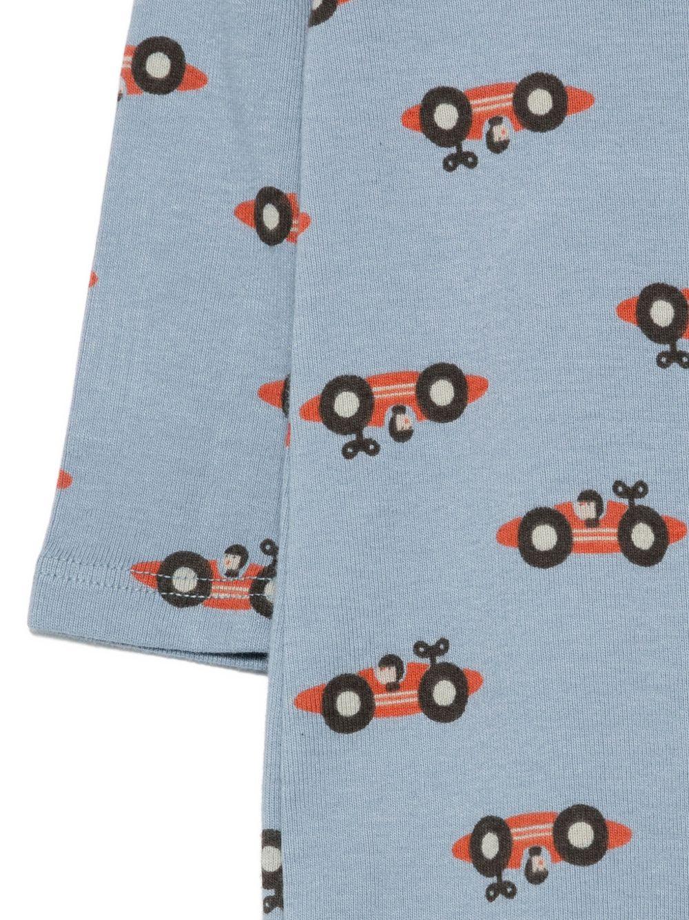 Tutina per neonato Bobo Choses azzura con stampa di auto - Rubino Kids