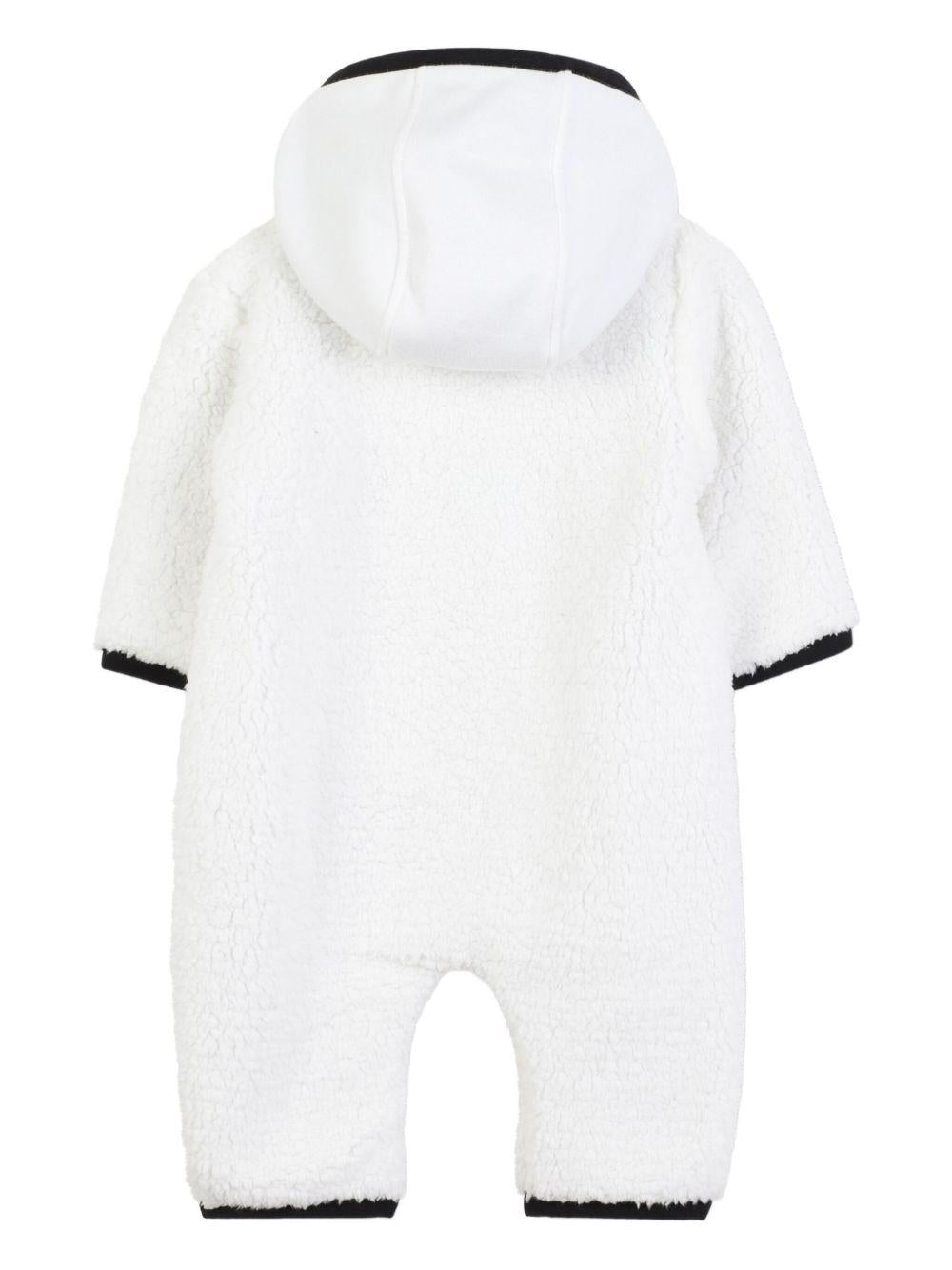 Tutina per neonato Boss Kids bianca con zip a contrasto - Rubino Kids