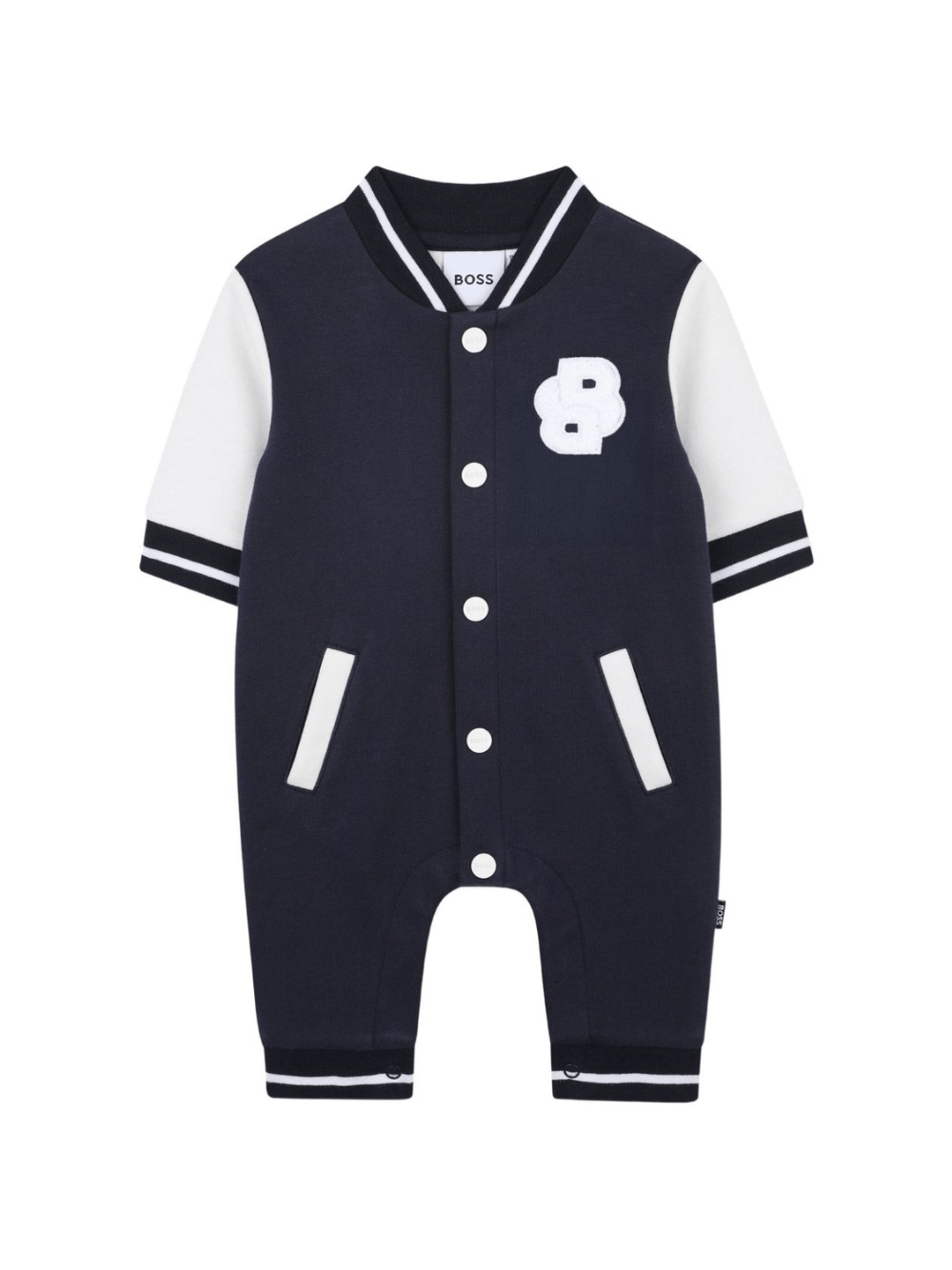 Tutina per neonato Boss Kids blu con design color - block - Rubino Kids