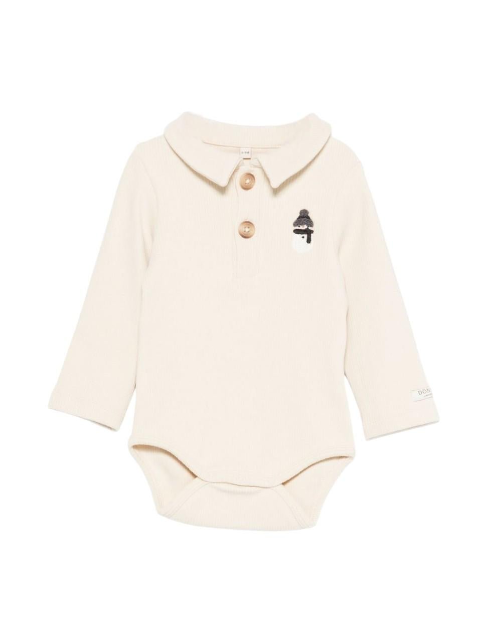 Tutina per neonato Donsje beige con ricamo pupazzo di neve - Rubino Kids