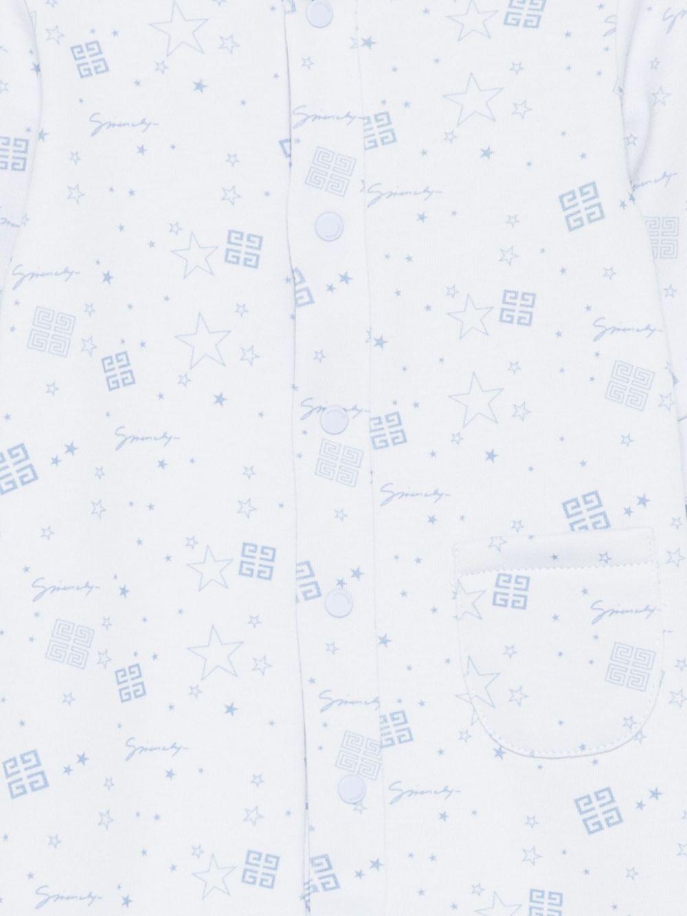 Tutina per neonato Givenchy Kids azzurra con motivo a stelle - Rubino Kids