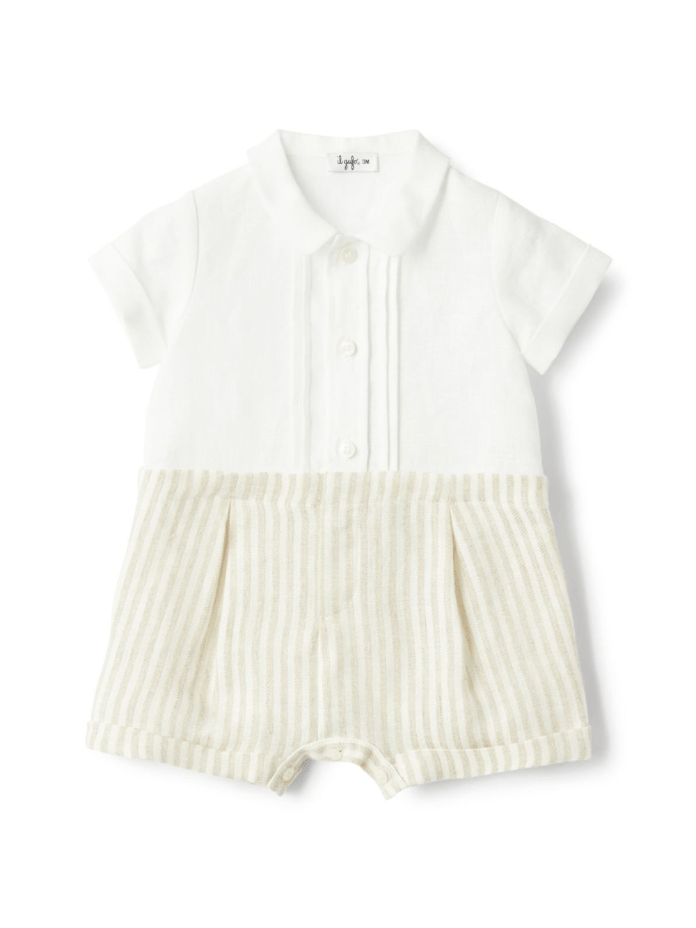 Tutina per neonato Il Gufo bianco a maniche corte - Rubino Kids