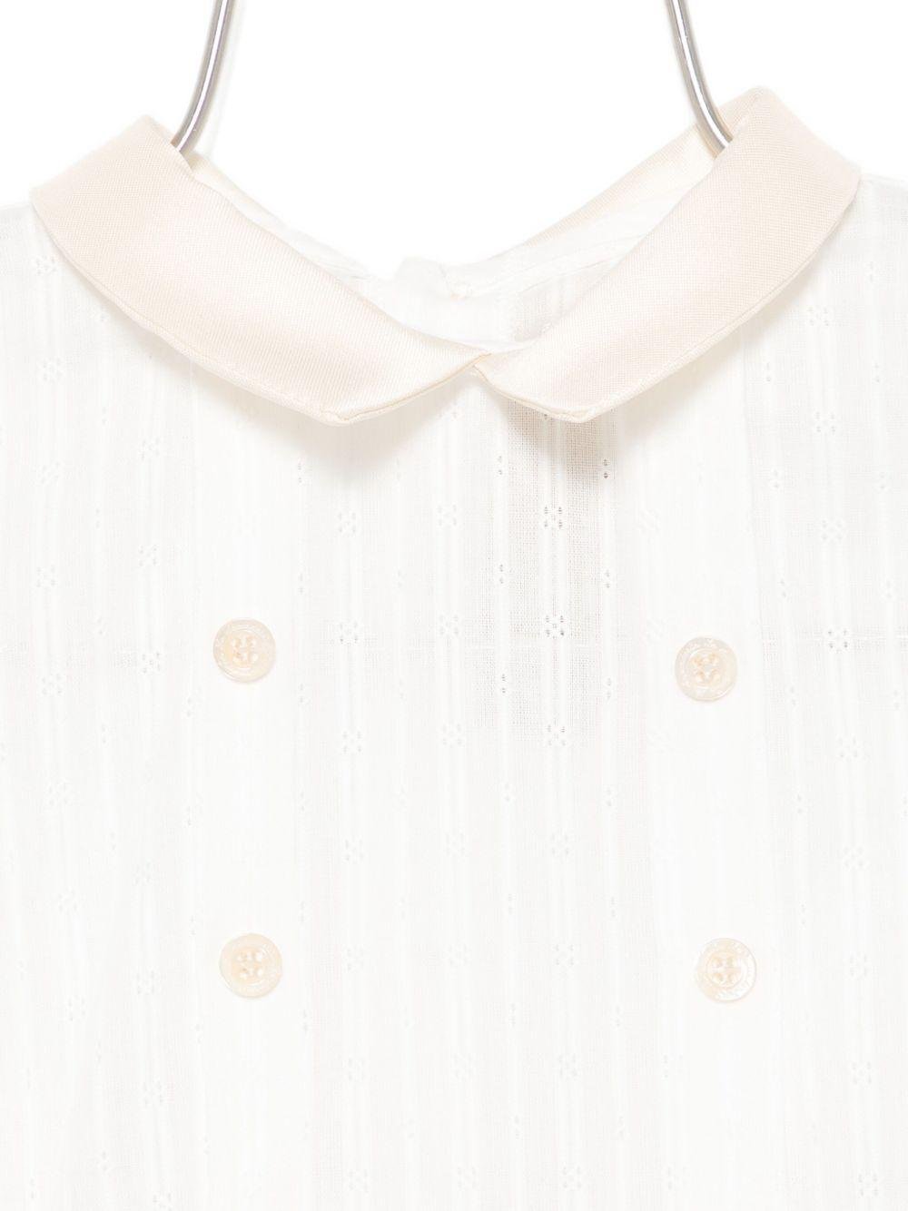 Tutina per neonato La Stupenderia beige con colletto alla Peter Pan - Rubino Kids