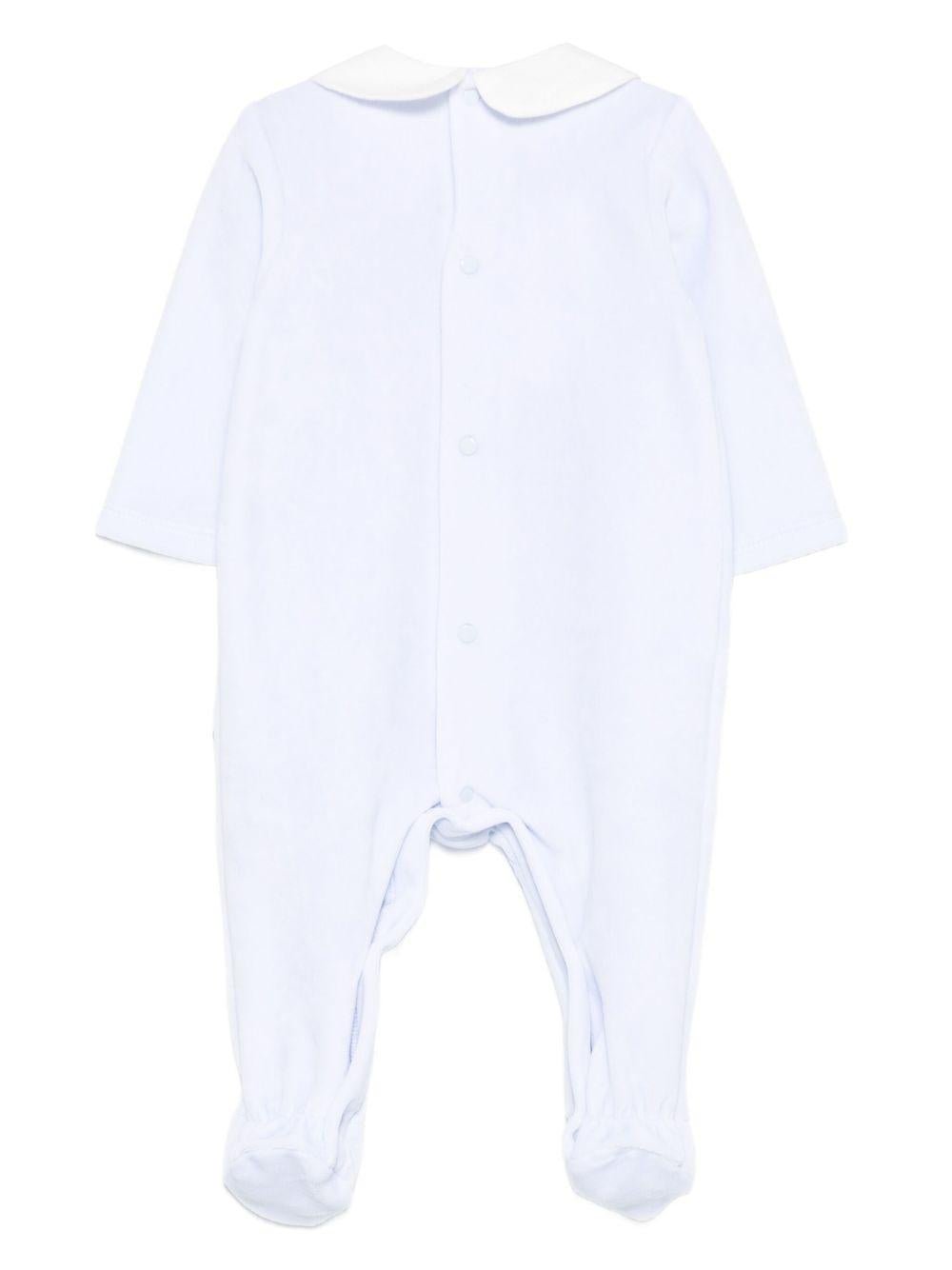 Tutina per neonato Paz Rodrìguez azzurra con colletto alla Peter Pan - Rubino Kids