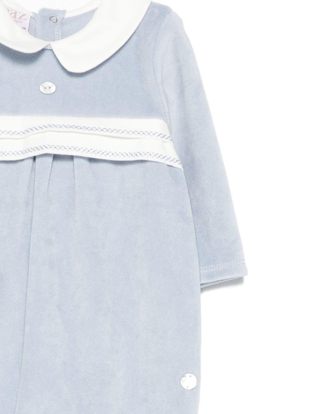 Tutina per neonato Paz Rodrìguez azzurro con colletto alla Peter Pan - Rubino Kids