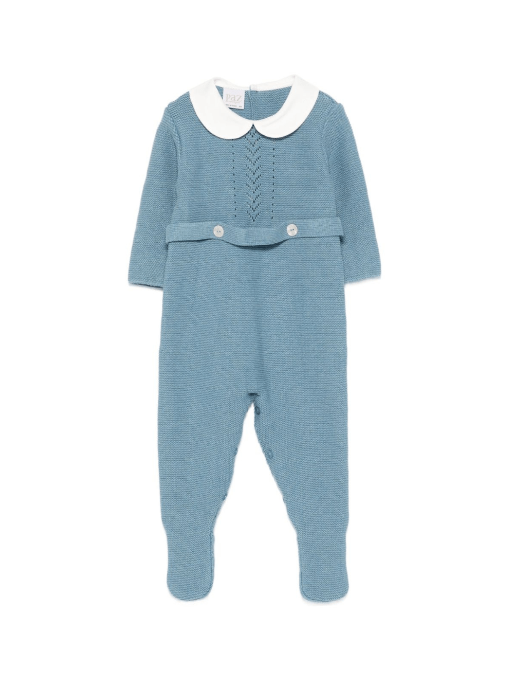 Tutina per neonato Paz Rodríguez blu con colletto alla Peter Pan - Rubino Kids