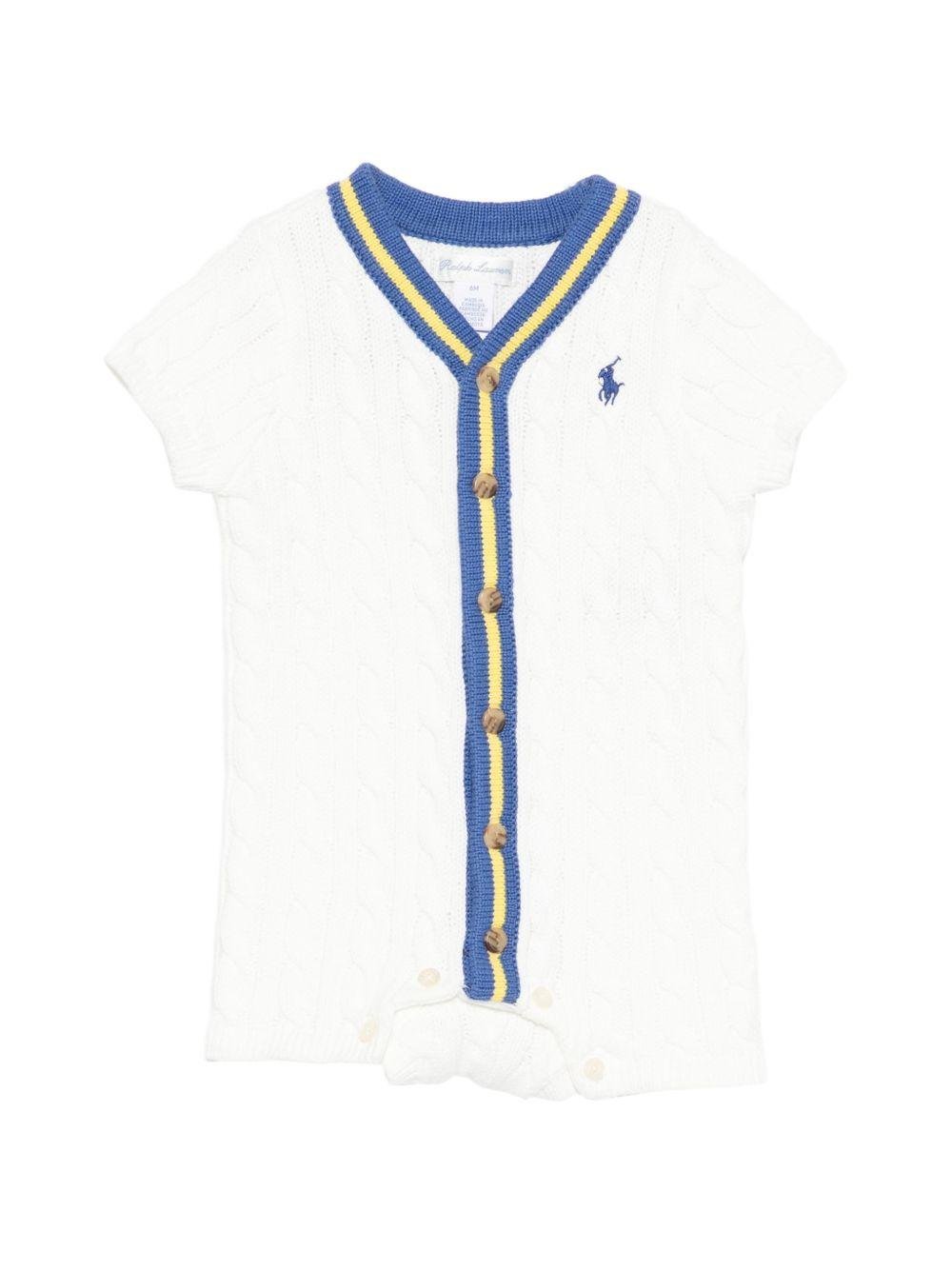 Tutina per neonato Polo Ralph Lauren Kids bianca con motivo Polo Pony - Rubino Kids