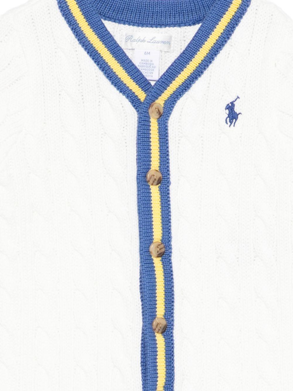 Tutina per neonato Polo Ralph Lauren Kids bianca con motivo Polo Pony - Rubino Kids