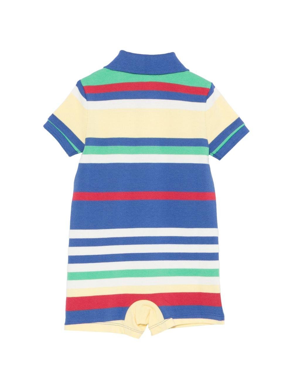Tutina per neonato Polo Ralph Lauren Kids multicolore con caratteristico motivo Polo Pony - Rubino Kids