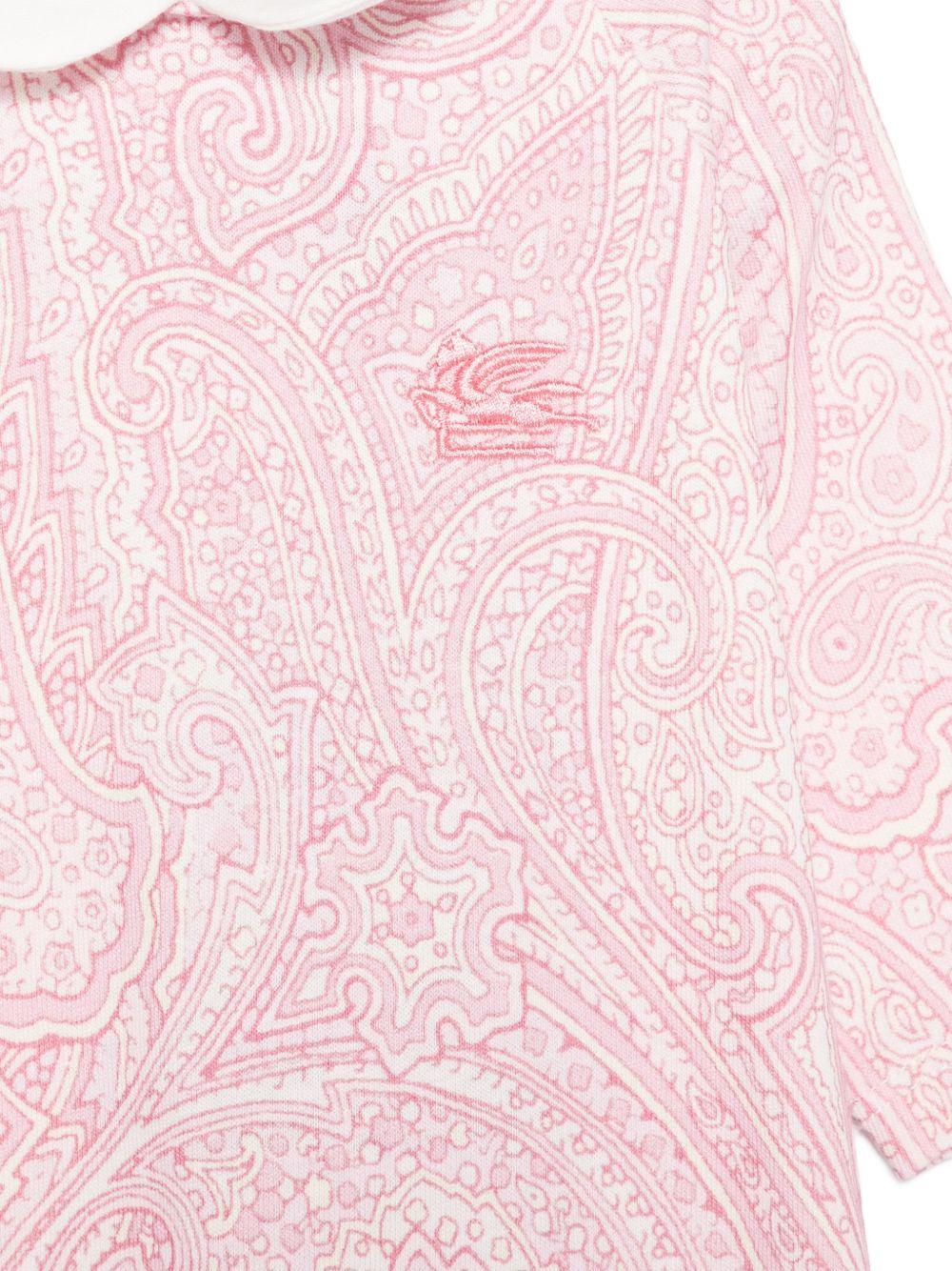 Tutine, bavaglino e cappellino per neonata ETRO KIDS rosa con stampa paisley (3 pezzi) - Rubino Kids