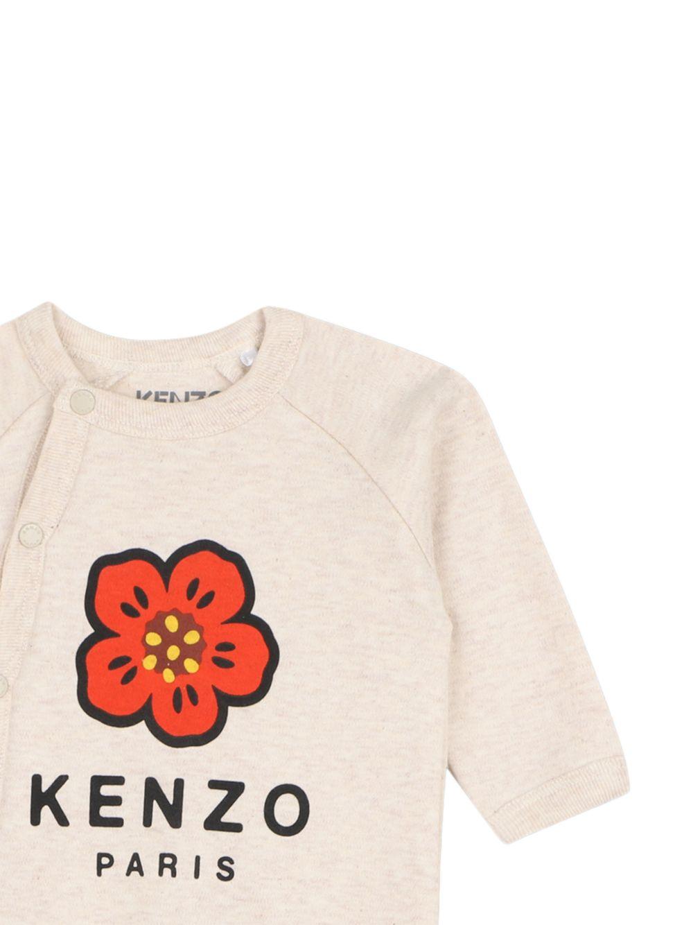 Tutine per neonata Kenzo Kids rosa con applicazioni floreali (set di due) - Rubino Kids
