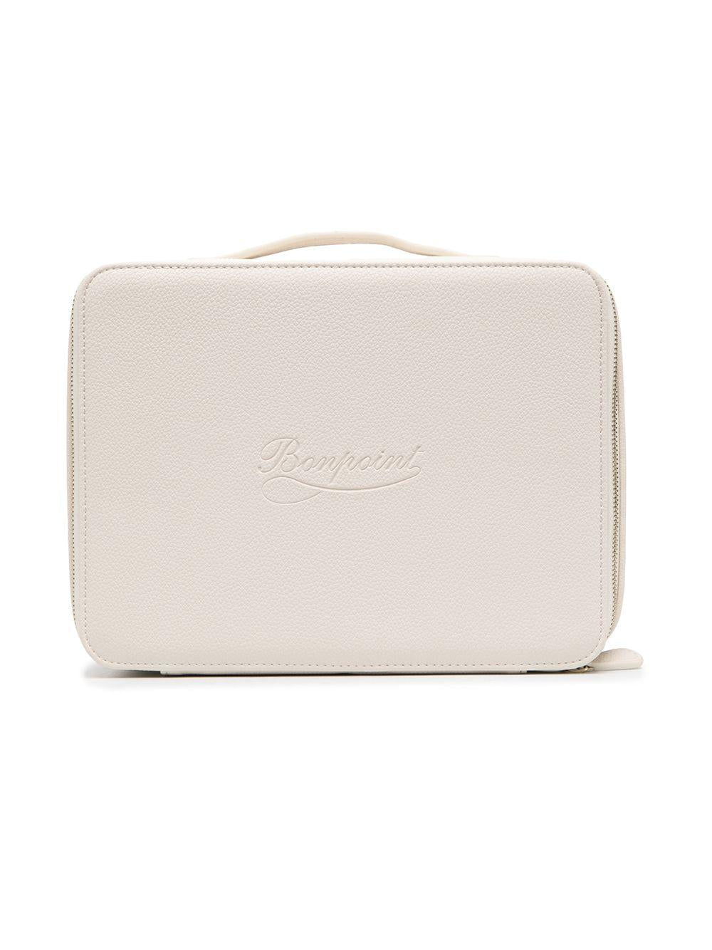 Valigia nascita per neonati Bonpoint beige con logo sul davanti - Rubino Kids