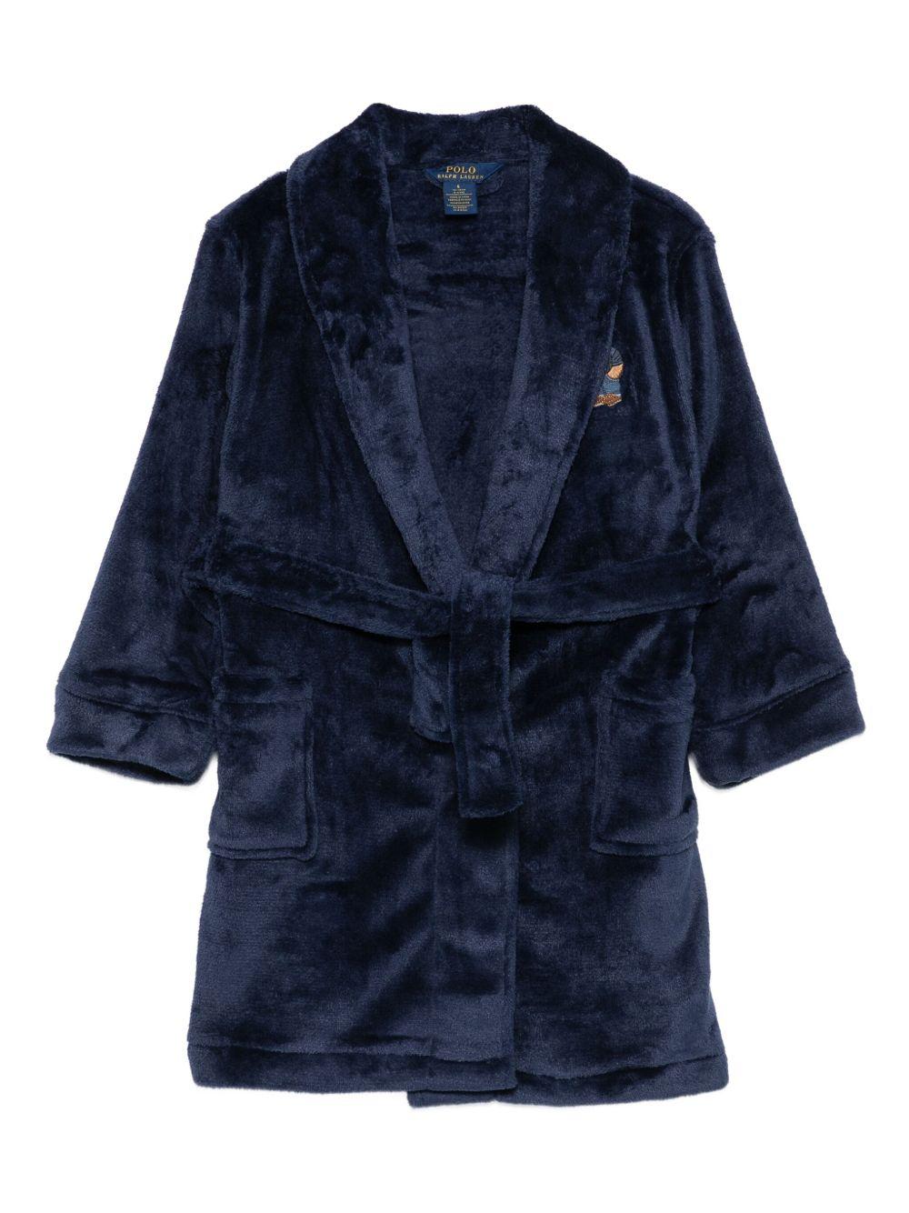 Vestaglia per bambino POLO RALPH LAUREN KIDS blu con cintura da annodare - Rubino Kids