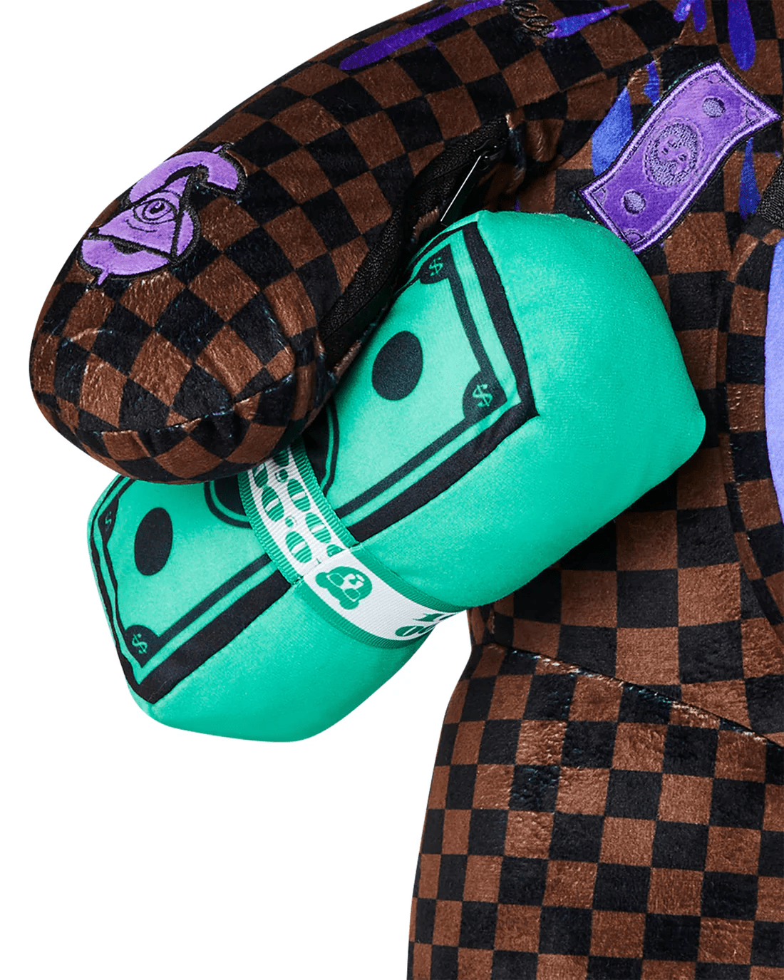 Zaino orsetto per bambino Sprayground Kid marrone con motivo a quadri - Rubino Kids