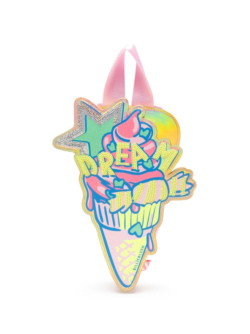 Zaino per bambina Billieblush multicolore con gelato applicato - Rubino Kids