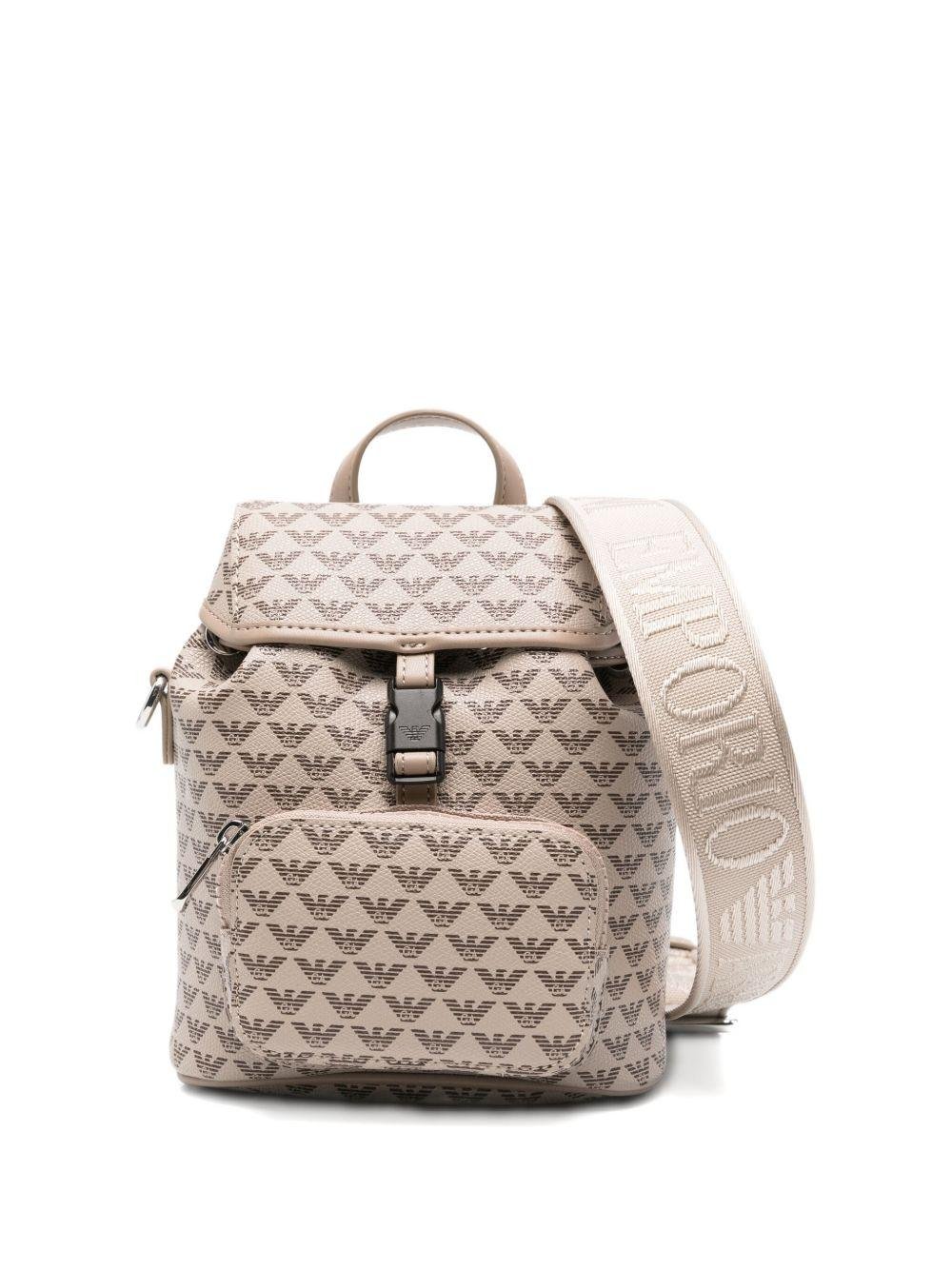 Zaino per bambina Emporio Armani Kids beige con coulisse - Rubino Kids