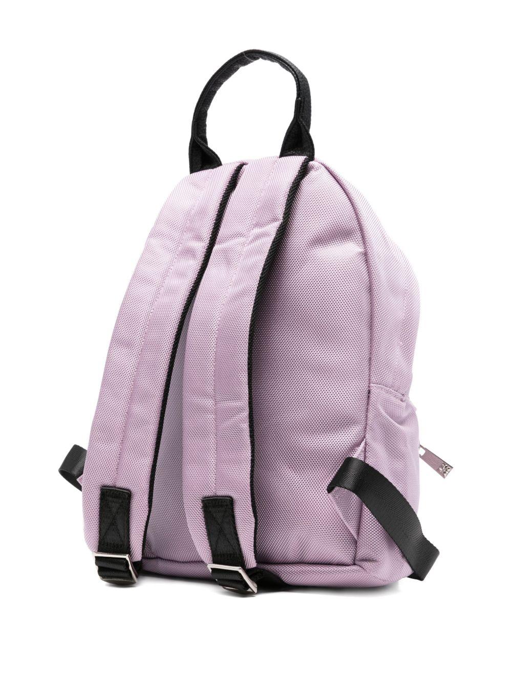 Zaino per bambina John Richmond Junior rosa con stampa del logo - Rubino Kids