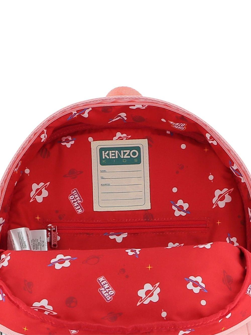 Zaino per bambina Kenzo Kids rosa con motivo a fiori - Rubino Kids