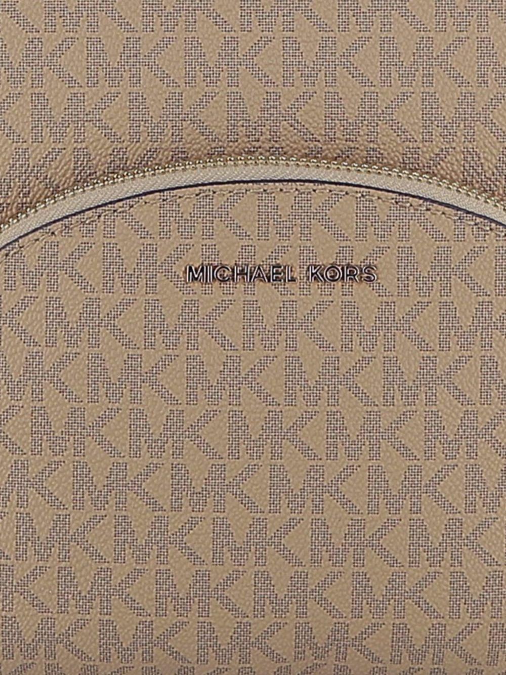 Zaino per bambina Michael Kors Kids beige con motivo con monogramma all - over - Rubino Kids