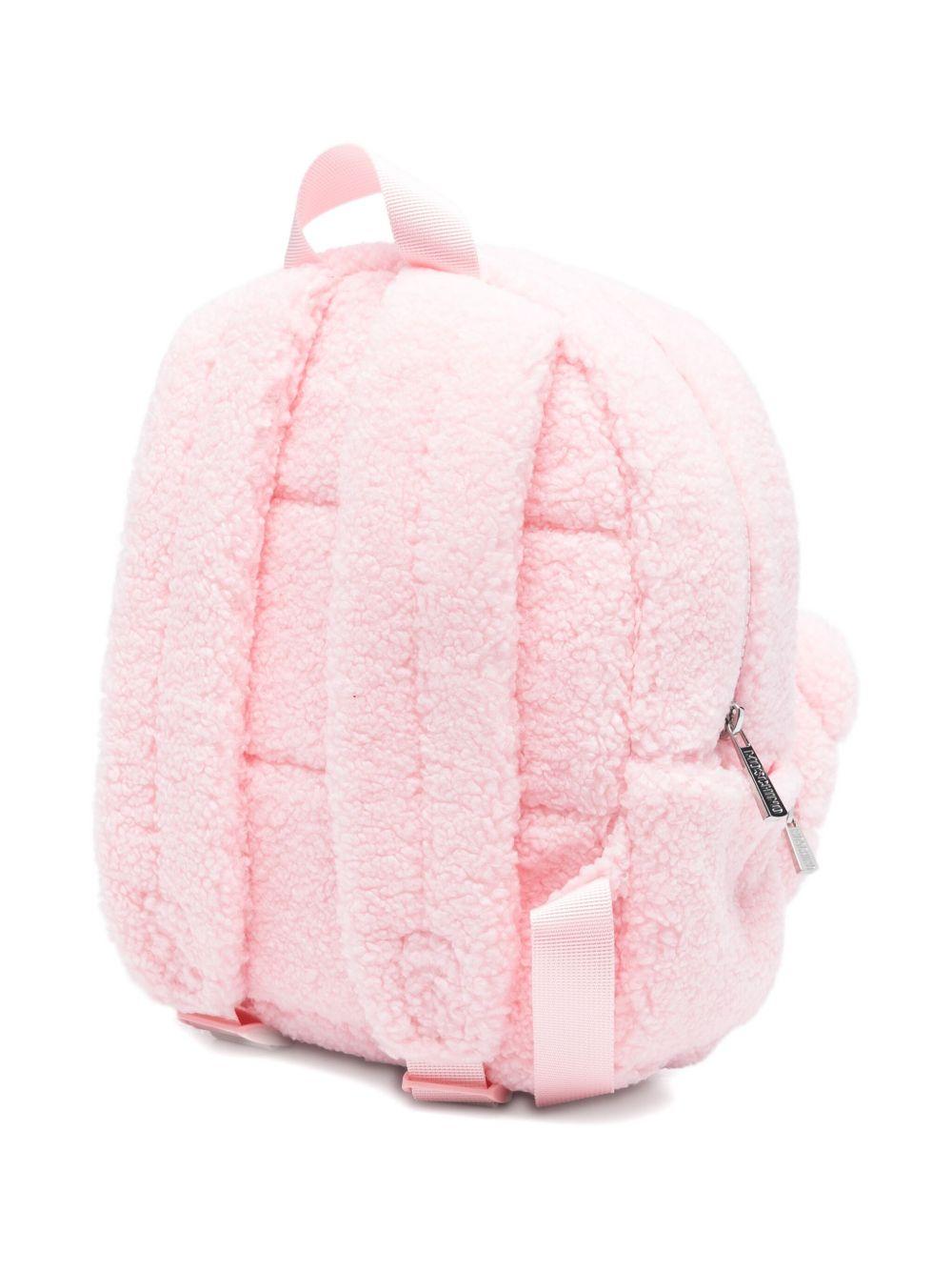 Zaino per bambina Moschino Kids rosa con motivo Teddy Bear - Rubino Kids