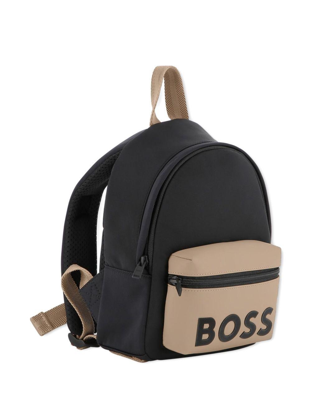 Zaino per bambini Boss Kids nero con chiusura superiore con zip - Rubino Kids