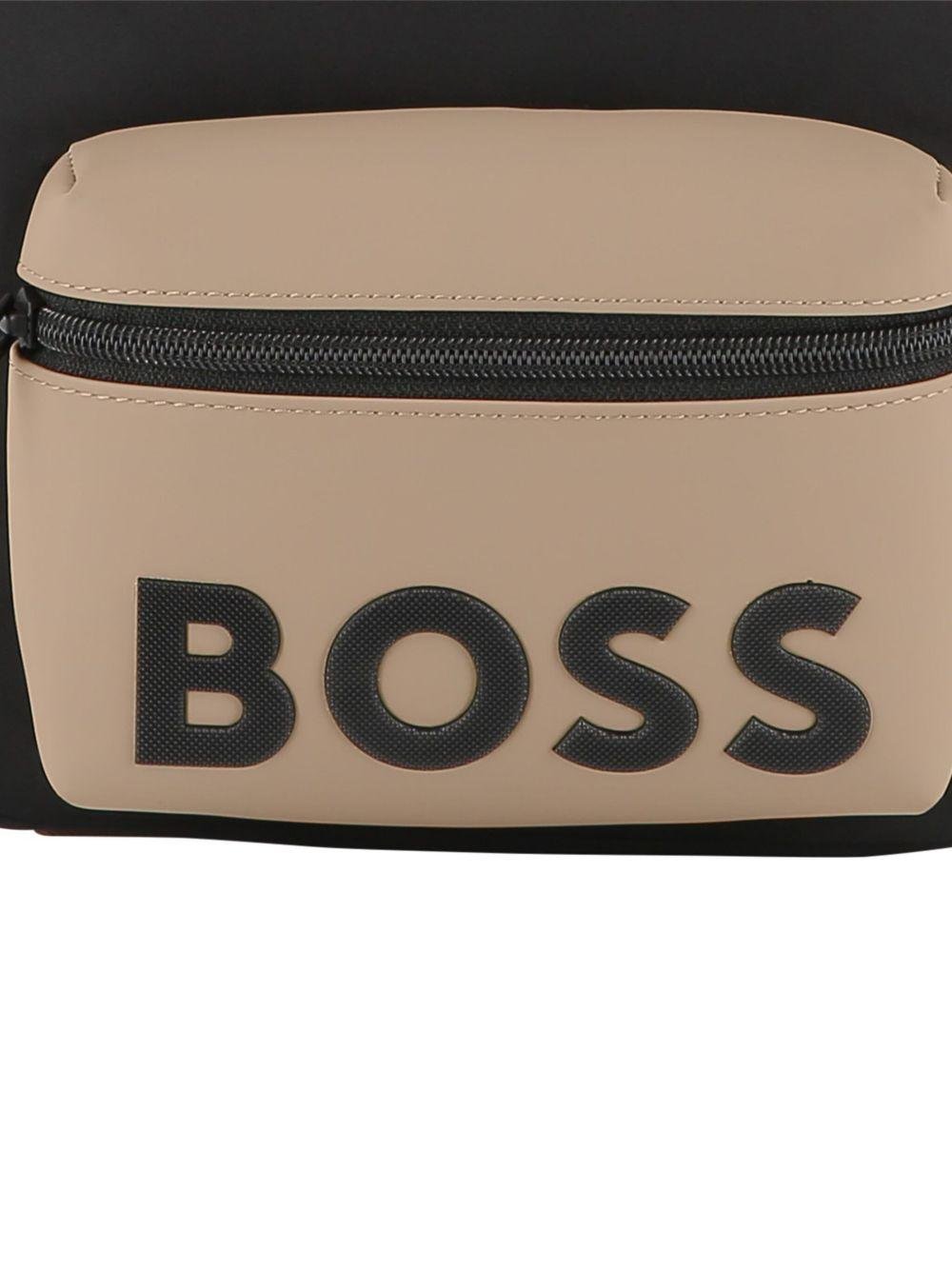 Zaino per bambini Boss Kids nero con chiusura superiore con zip - Rubino Kids