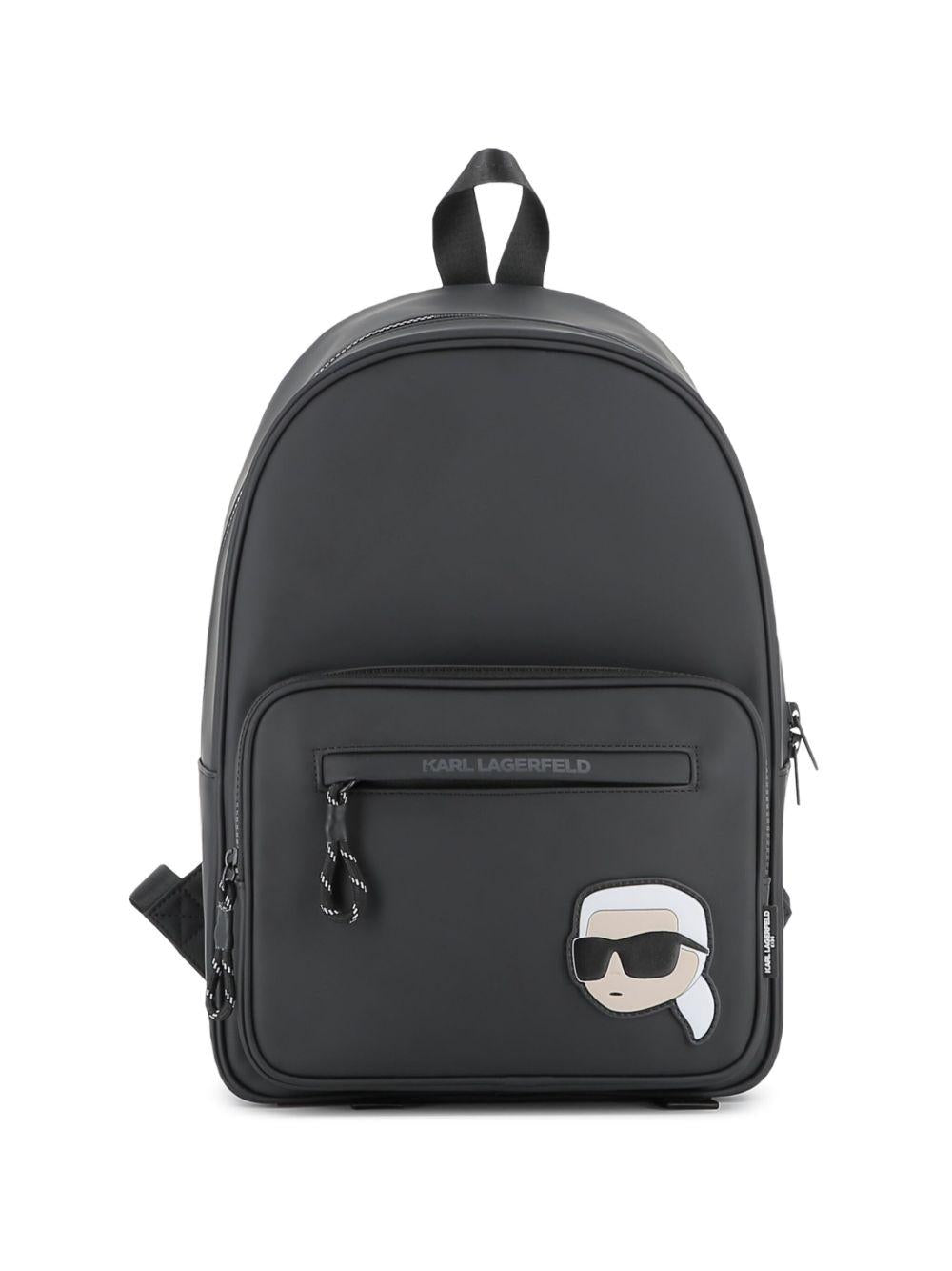 Zaino per bambini Karl Lagerfeld Kids nero con applicazione - Rubino Kids