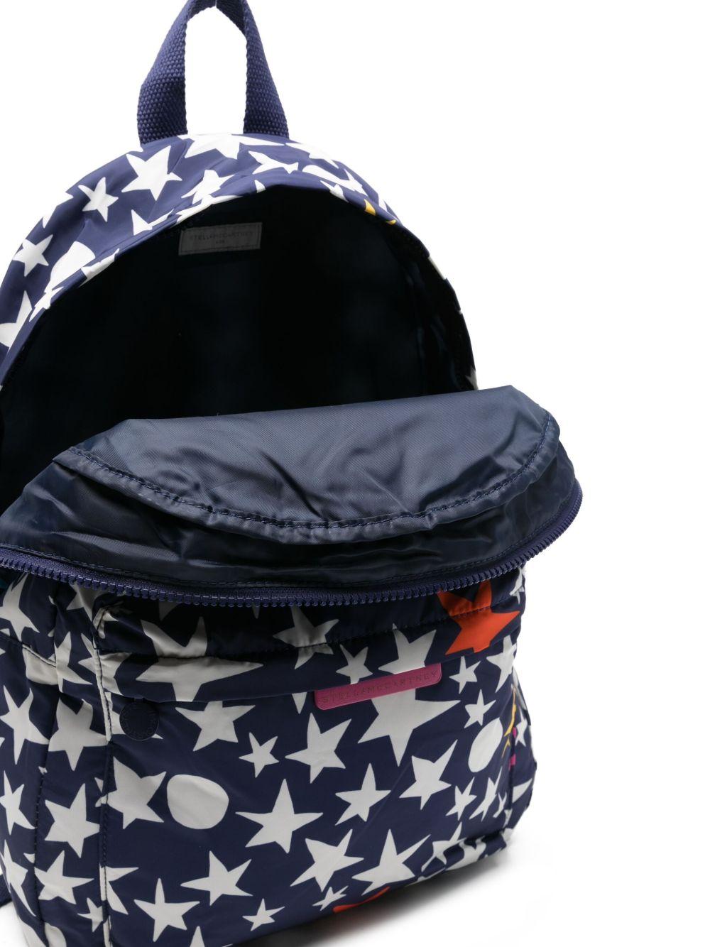Zaino per bambini Stella McCartney Kids blu con stampa a stelle - Rubino Kids