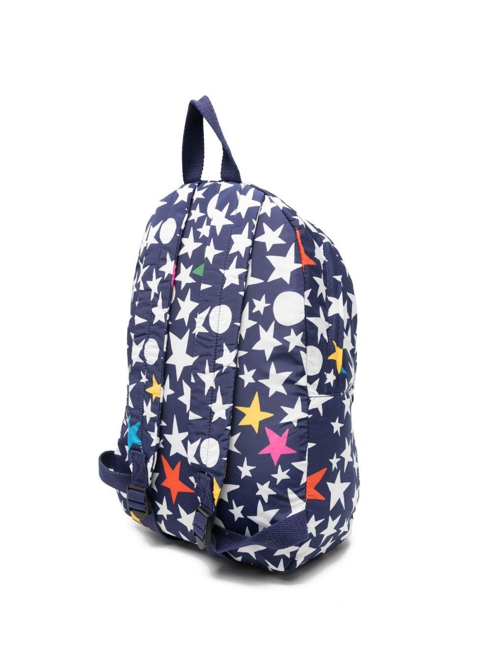 Zaino per bambini Stella McCartney Kids blu con stampa a stelle - Rubino Kids