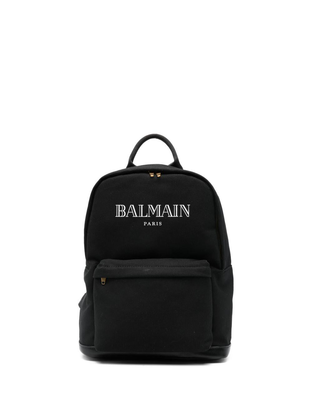 Zaino per bambino Balmain Kids nero con logo sul davanti - Rubino Kids