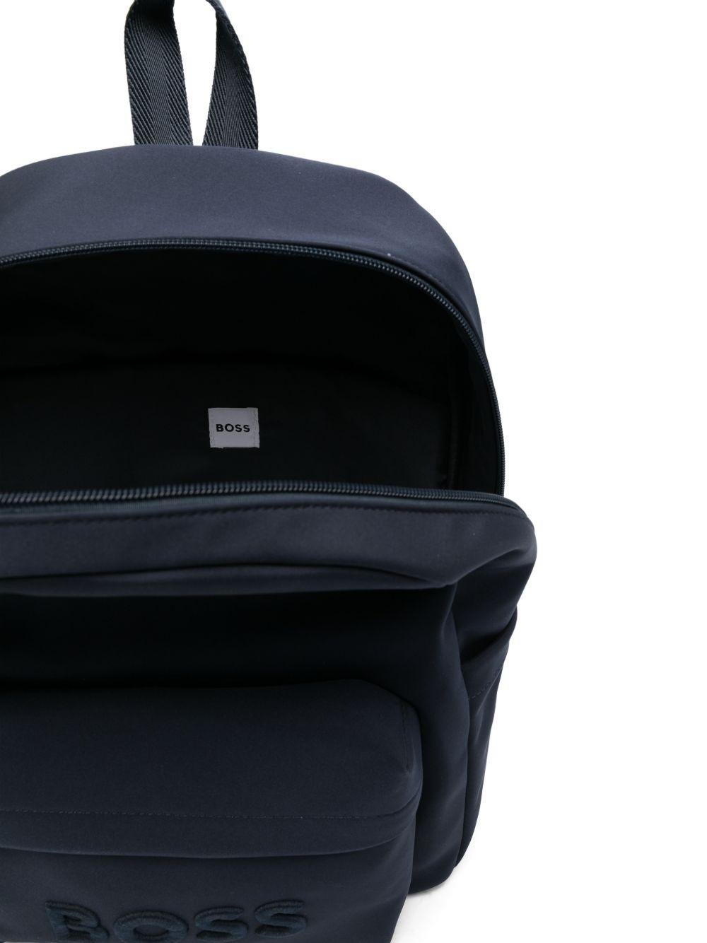 Zaino per bambino Boss Kids blu con dettaglio goffrato - Rubino Kids