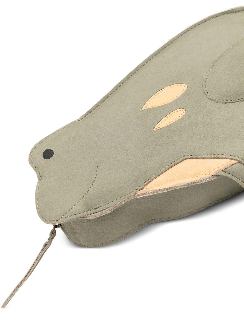 Zaino per bambino Donsje verde con applicazione rana - Rubino Kids