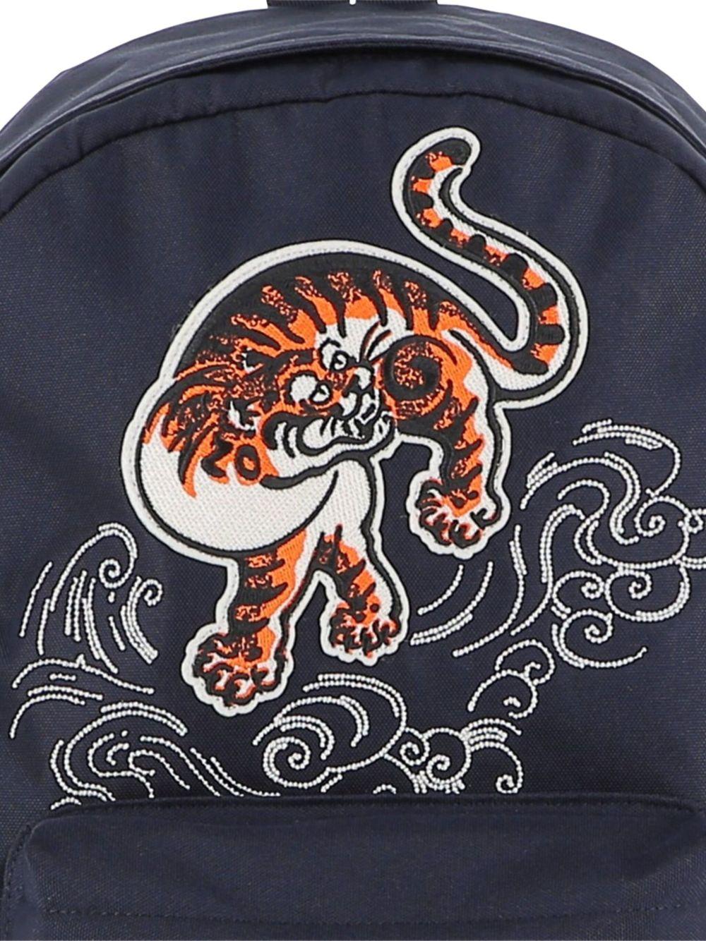 Zaino per bambino Kenzo Kids blu con ricamo Tiger - Rubino Kids